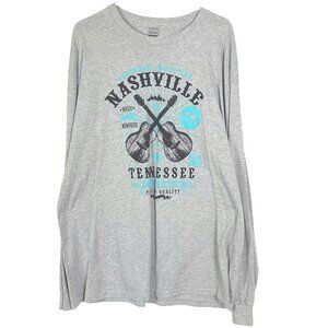 NWOT GILDAN Nashville Tennessee Long-sleeve T-shirt, Men's XL, 100% Cotton